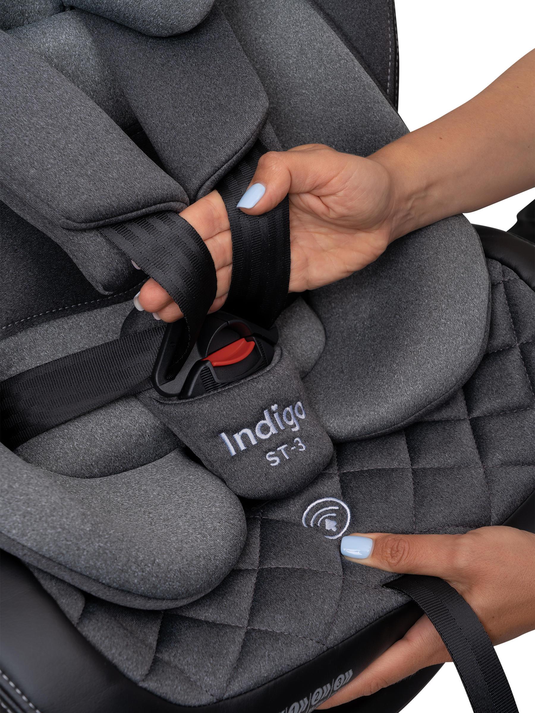 Автокресло Indigo Aero серый Isofix 0+/1/2/3 (0-36 кг) - фото 30