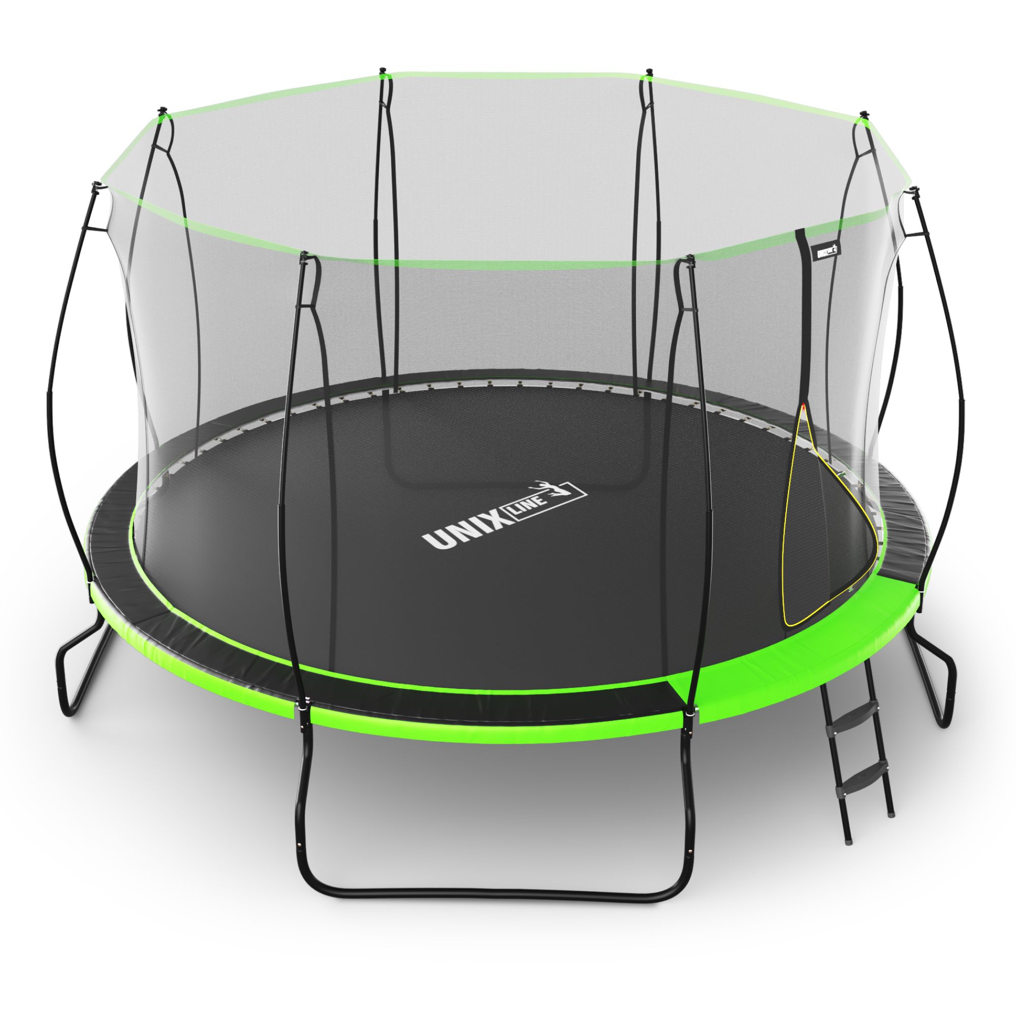 Батут каркасный UNIX line Ufo 12 ft Green диаметр 366 см до 150 кг - фото 15