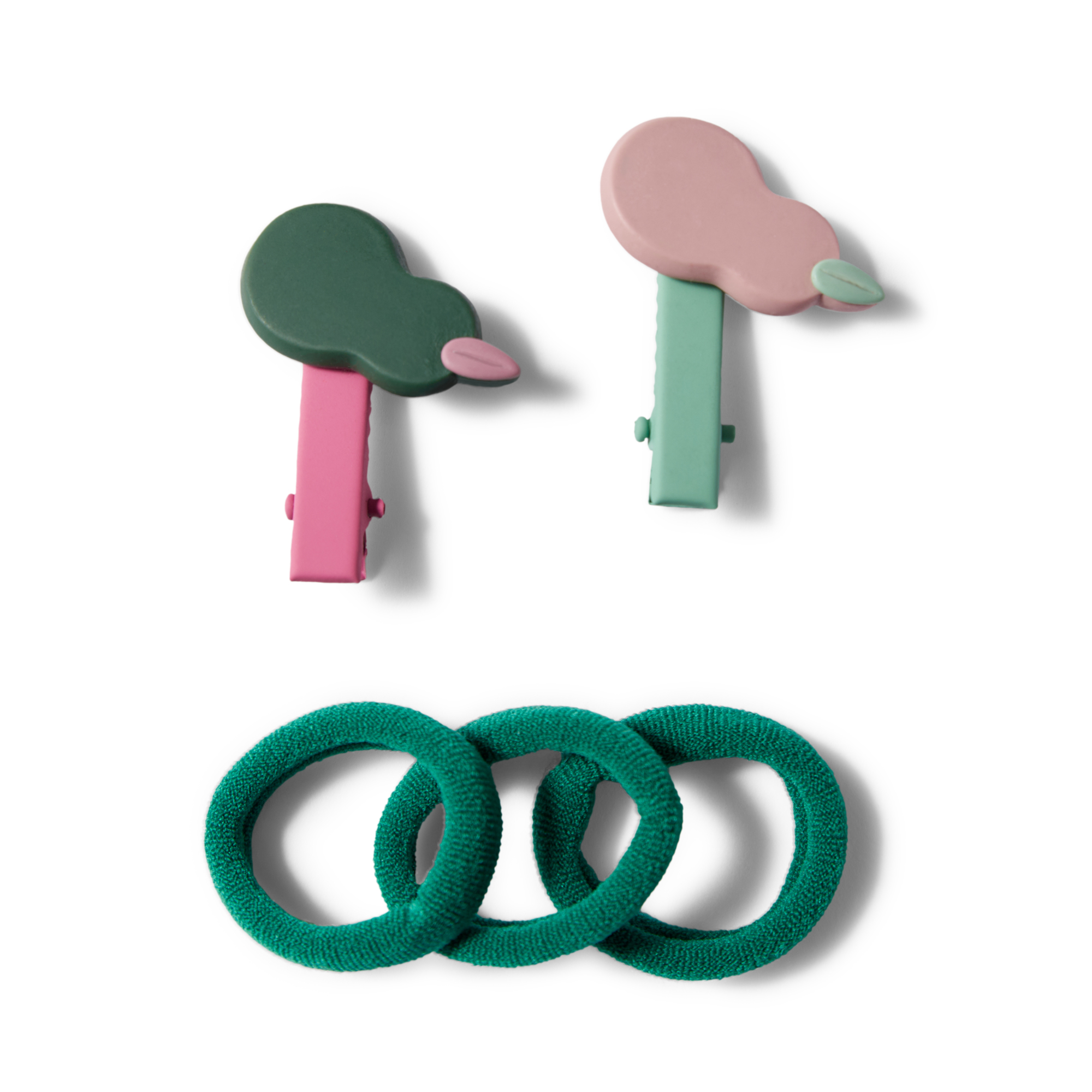 Набор заколок и резинок Happy Baby 5 шт зеленый 40061_green - фото 9