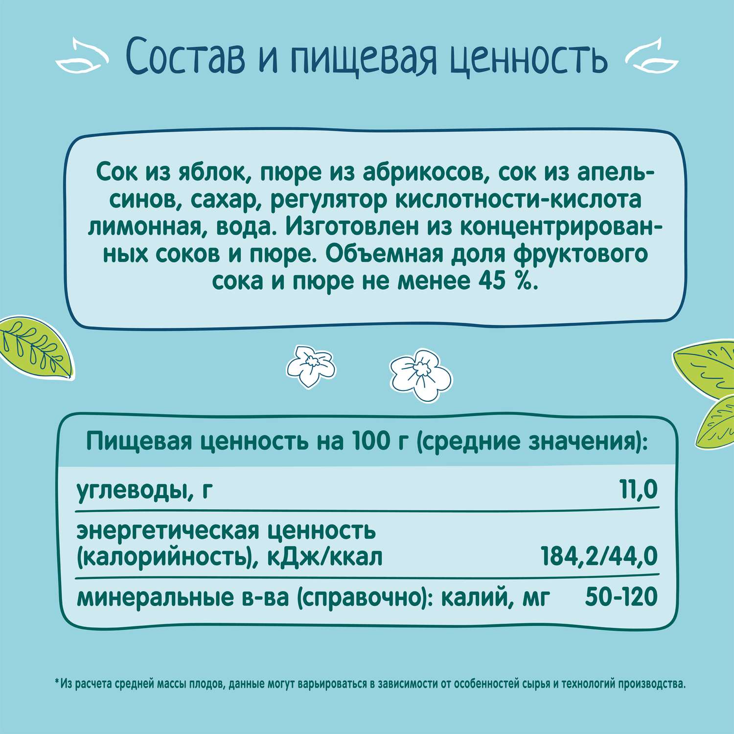 Нектар ФрутоНяня мультифруктовый из яблок абрикосов и апельсинов для питания детей раннего возраста 0.2л - фото 7