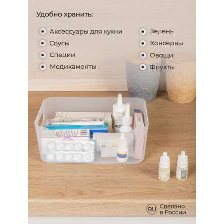 Комплект корзинок Phibo универсальных Scandi 240x170x90 мм 3.1л 2 шт бесцветный