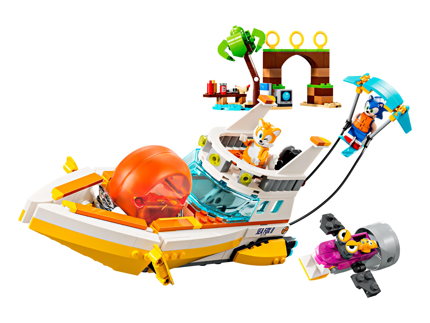Конструктор LEGO Sonic the Hedgehog Приключенческая лодка Тейлза блочный - фото 4