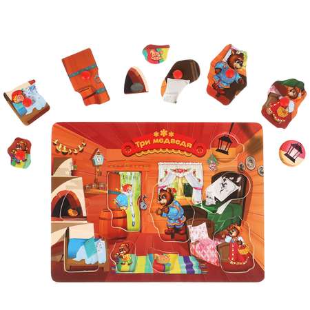 Игрушка Буратино рамка-вкладыш Три медведя