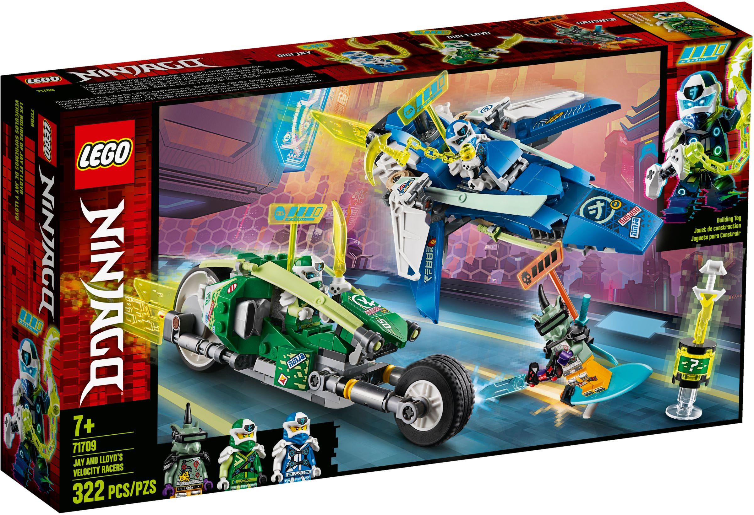 Изображение товара Конструктор LEGO NINJAGO Гонщики Джей и Ллойд 71709 183 детали