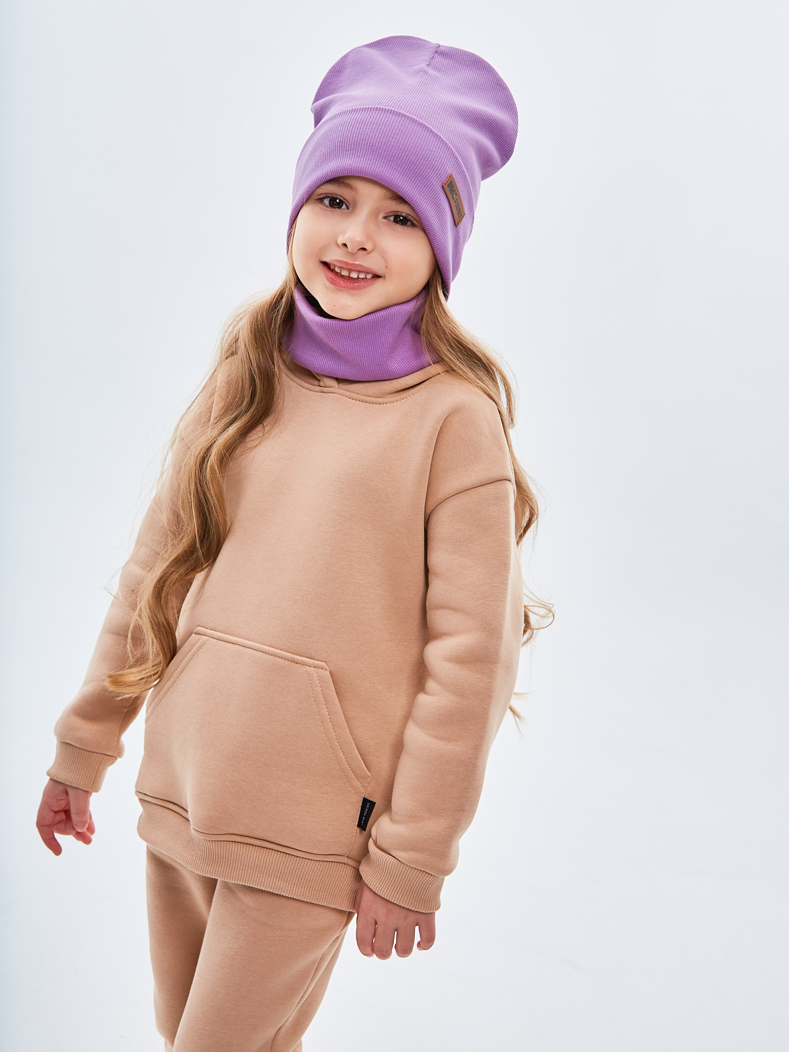 Шапка и снуд NYCkids NYC-H-70-KashOtvG-Lilac - фото 11