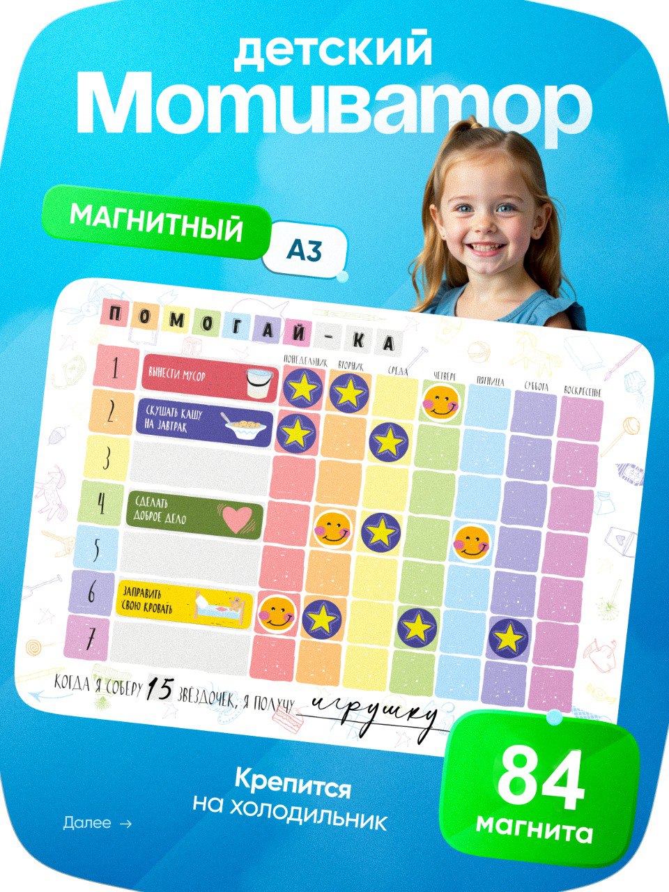 Магнитно-маркерная доска HappyLine - фото 1