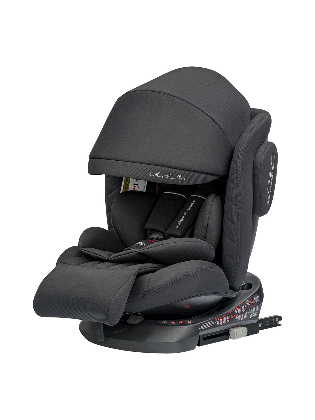 Автокресло Indigo SMART+ черный Isofix 0+/1/2/3 (0-36 кг) - фото 2