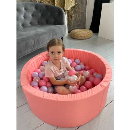 Сухой бассейн Boobo.kids 85х30 см 150 шаров нежно-розовый