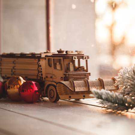 Конструктор Eco Wood Art Снегоуборочная машина деревянный