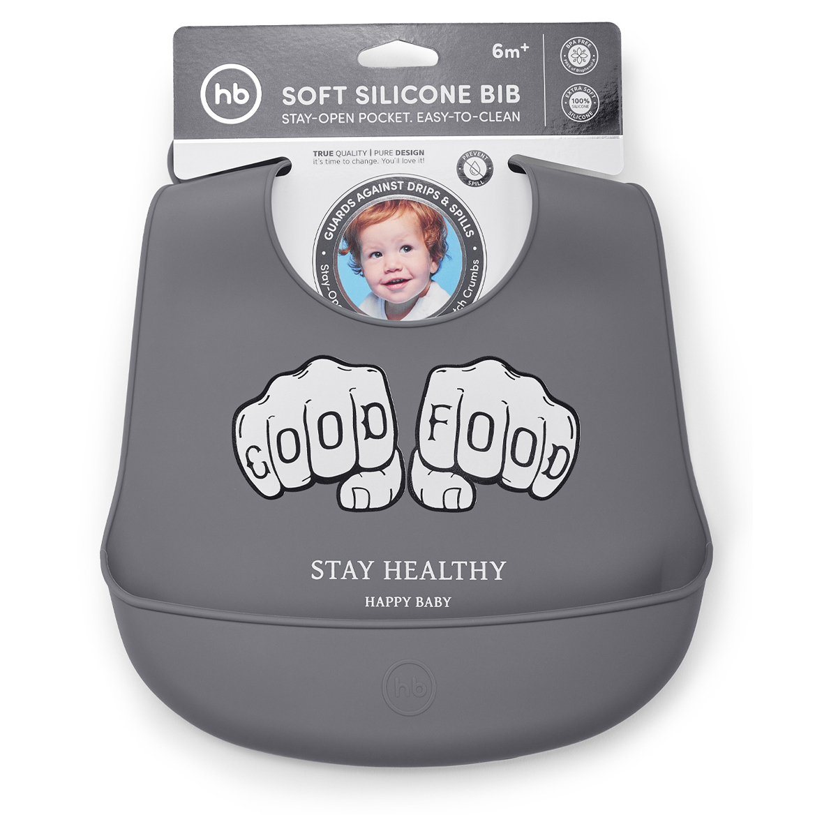 Нагрудник Happy Baby пластик - фото 5