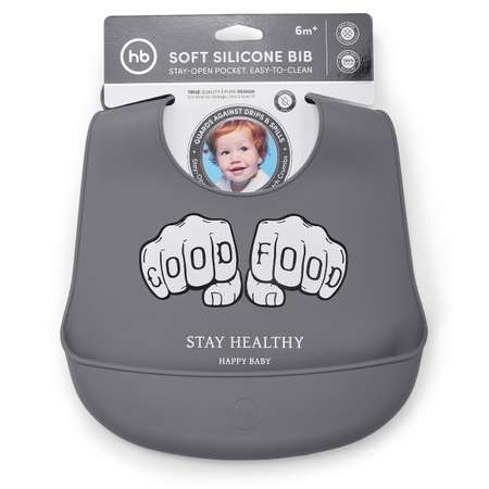 Нагрудник Happy Baby пластик