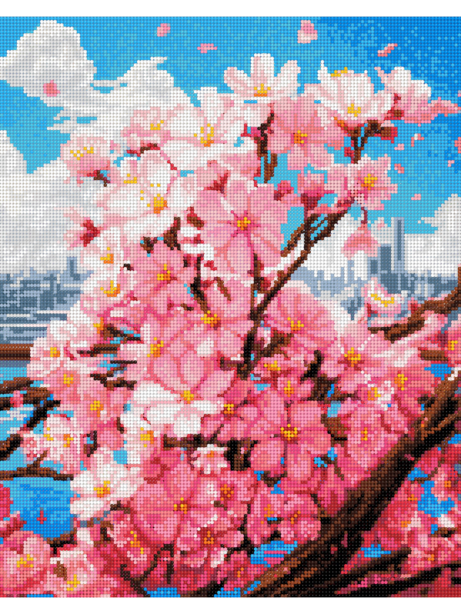 Алмазная мозаика Art on Canvas Ветка сакуры в ассортименте - фото 2