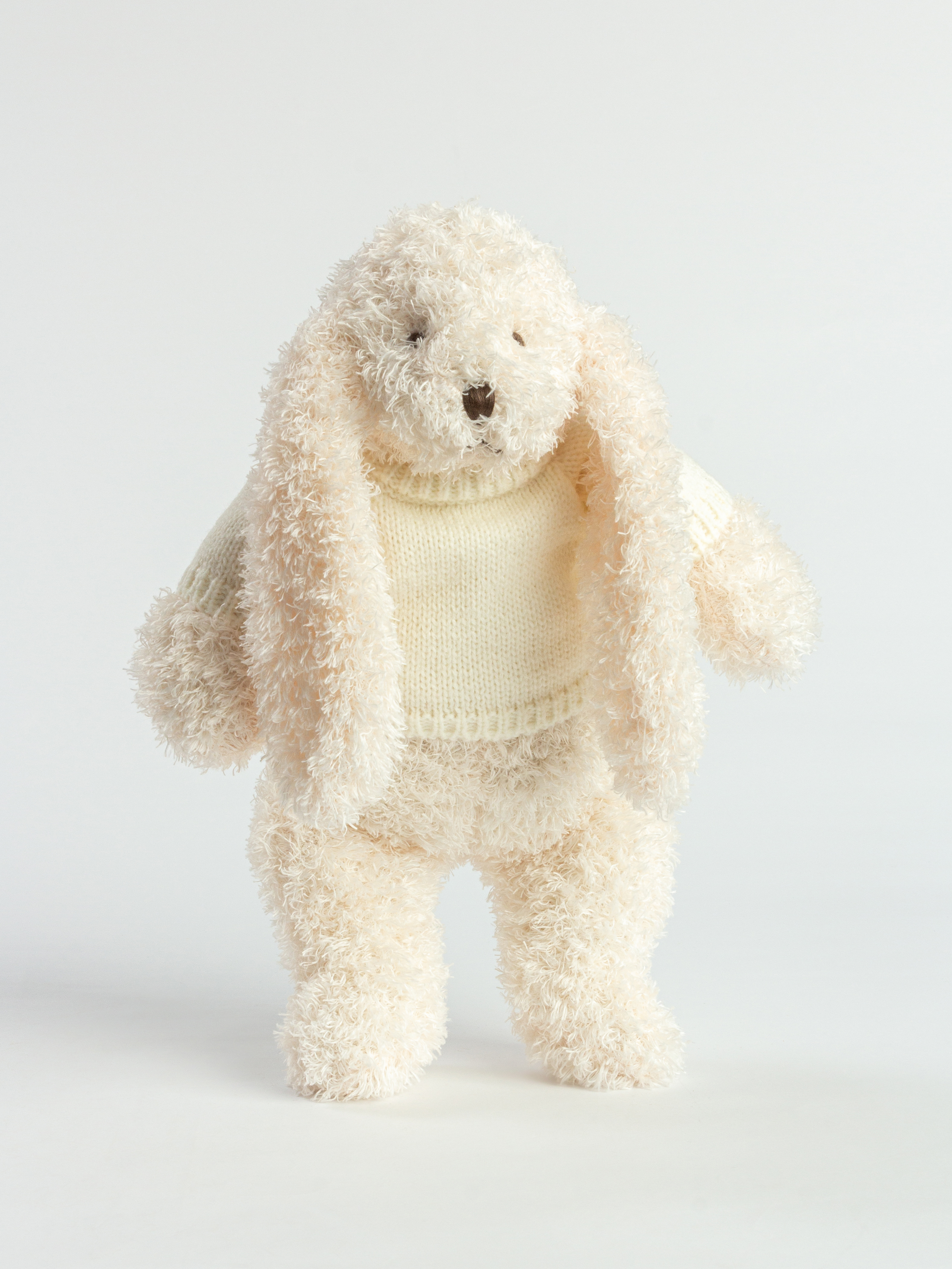 Мягкая игрушка Gulliver Зайка белый в свитере 30 см - фото 4