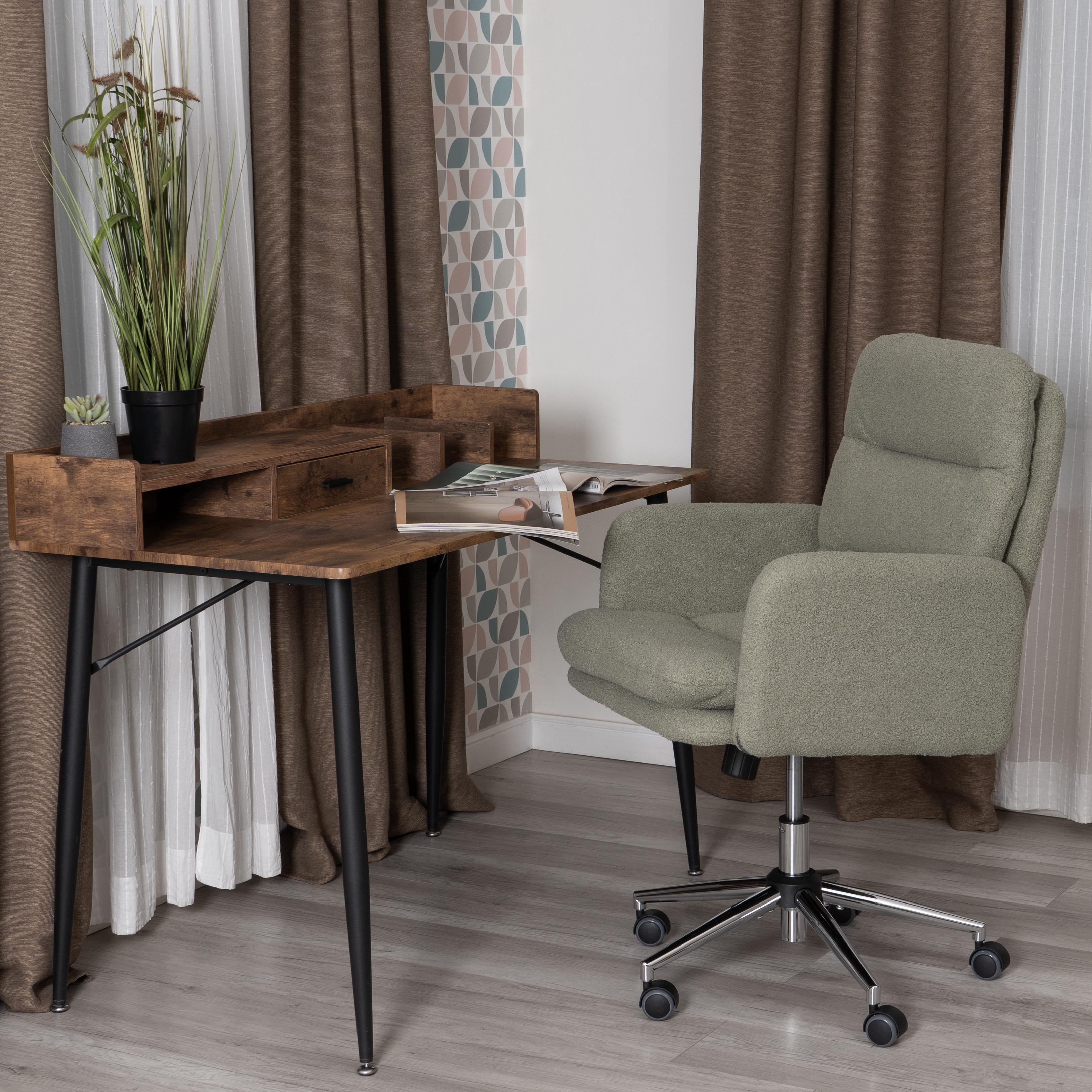 Компьютерное кресло TETCHAIR Dover хром, букле, олива - фото 1