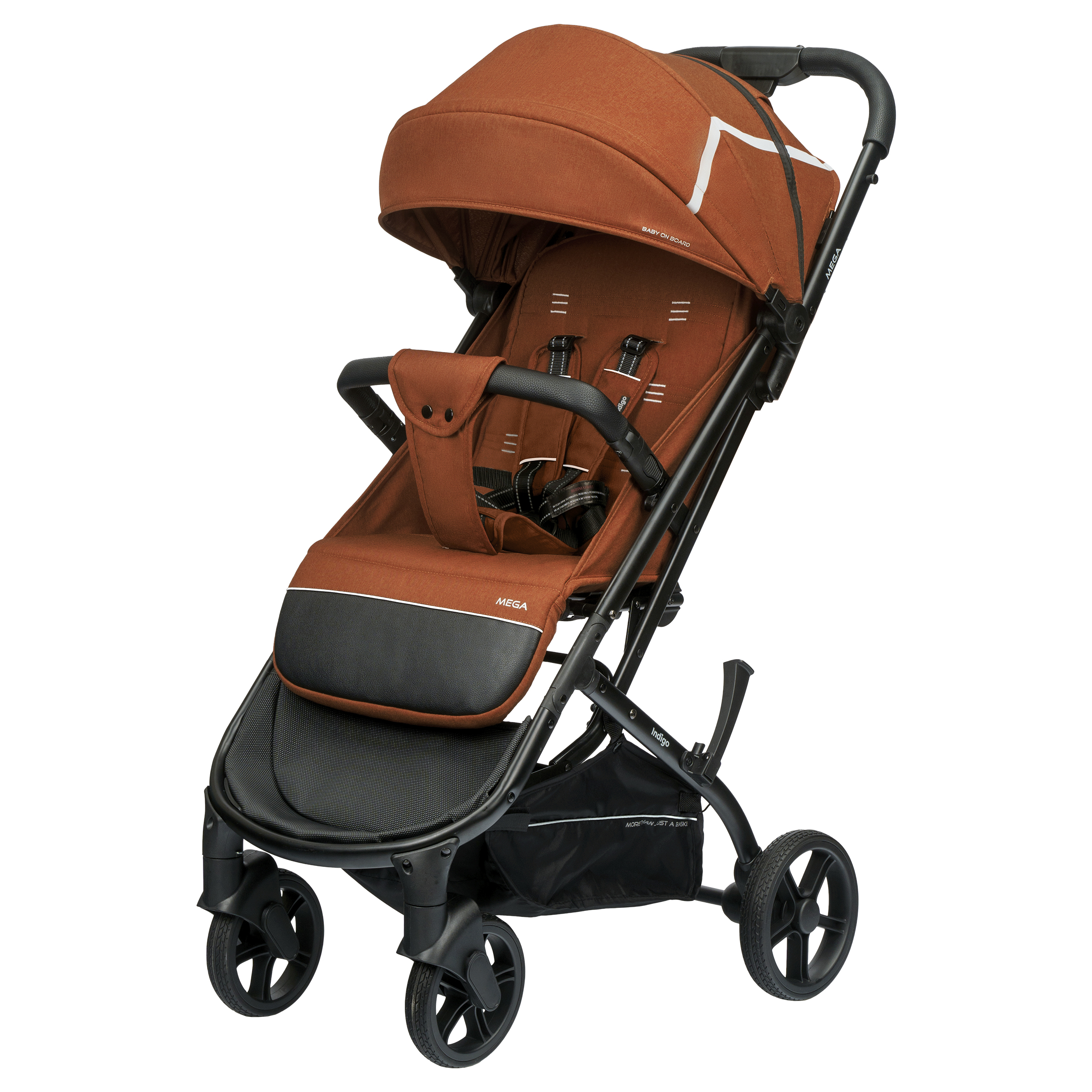 Коляска прогулочная Indigo Mega терракот - фото 10