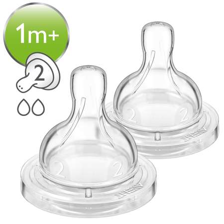 Соска Philips Avent Anti-Colic силикон (медленный поток) 2 шт.