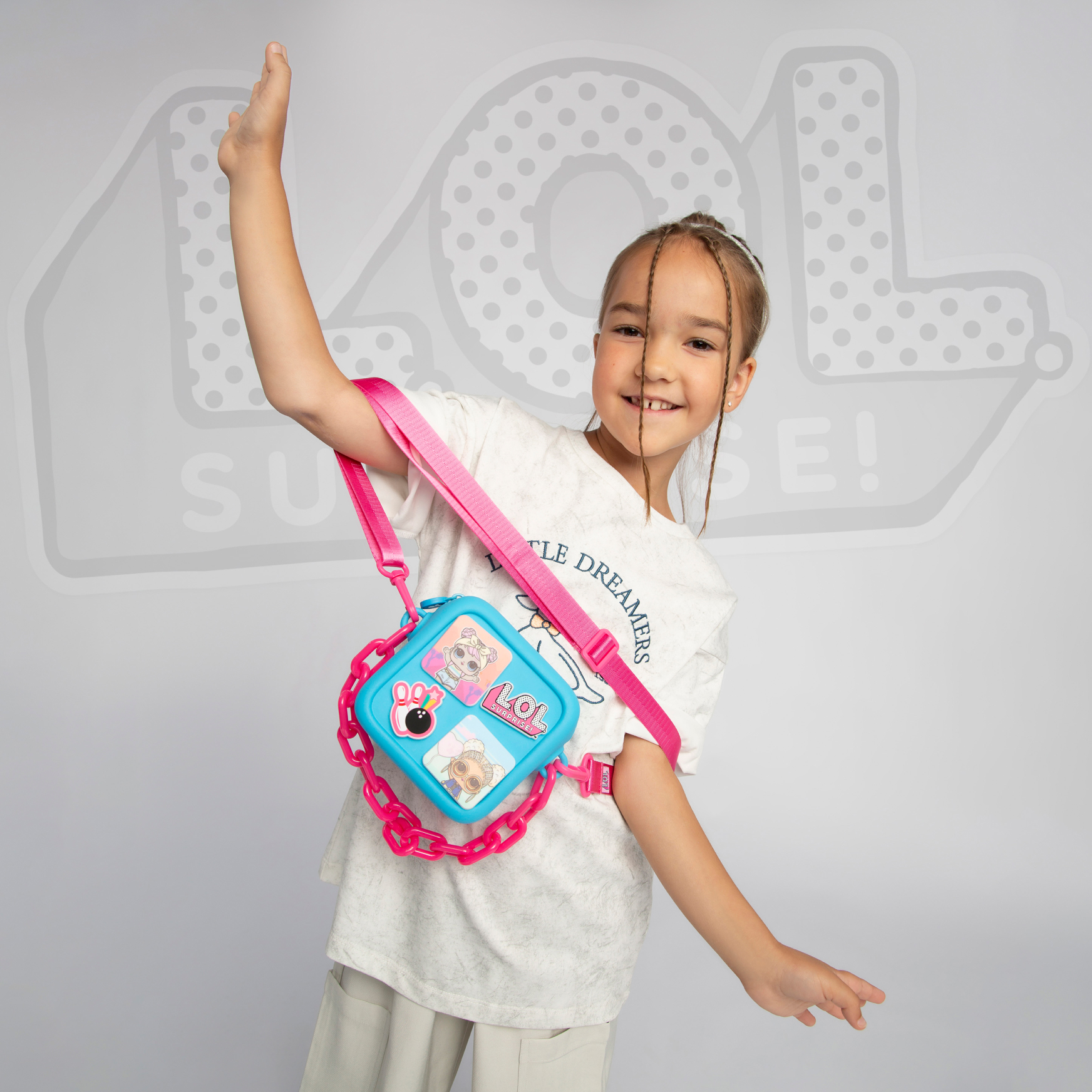 Сумка L.O.L. Surprise! голубая квадратная+джиббитсы - фото 11