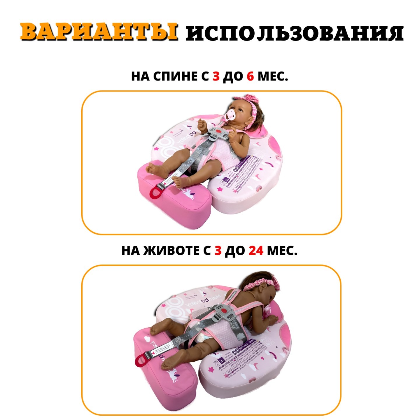 Складной круг для плавания детский Newone с навесом 3-24 месяца - фото 11