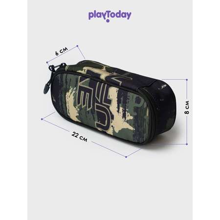 Пенал PlayToday Черный, синий, зеленый