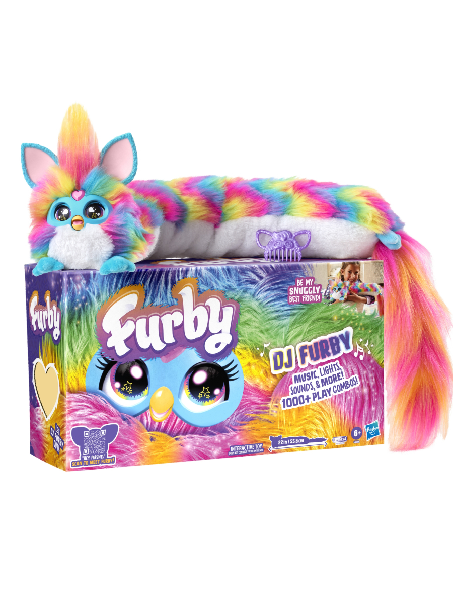 Мягкая игрушка Hasbro Ферби Furby DJ Rainbow робот - фото 1