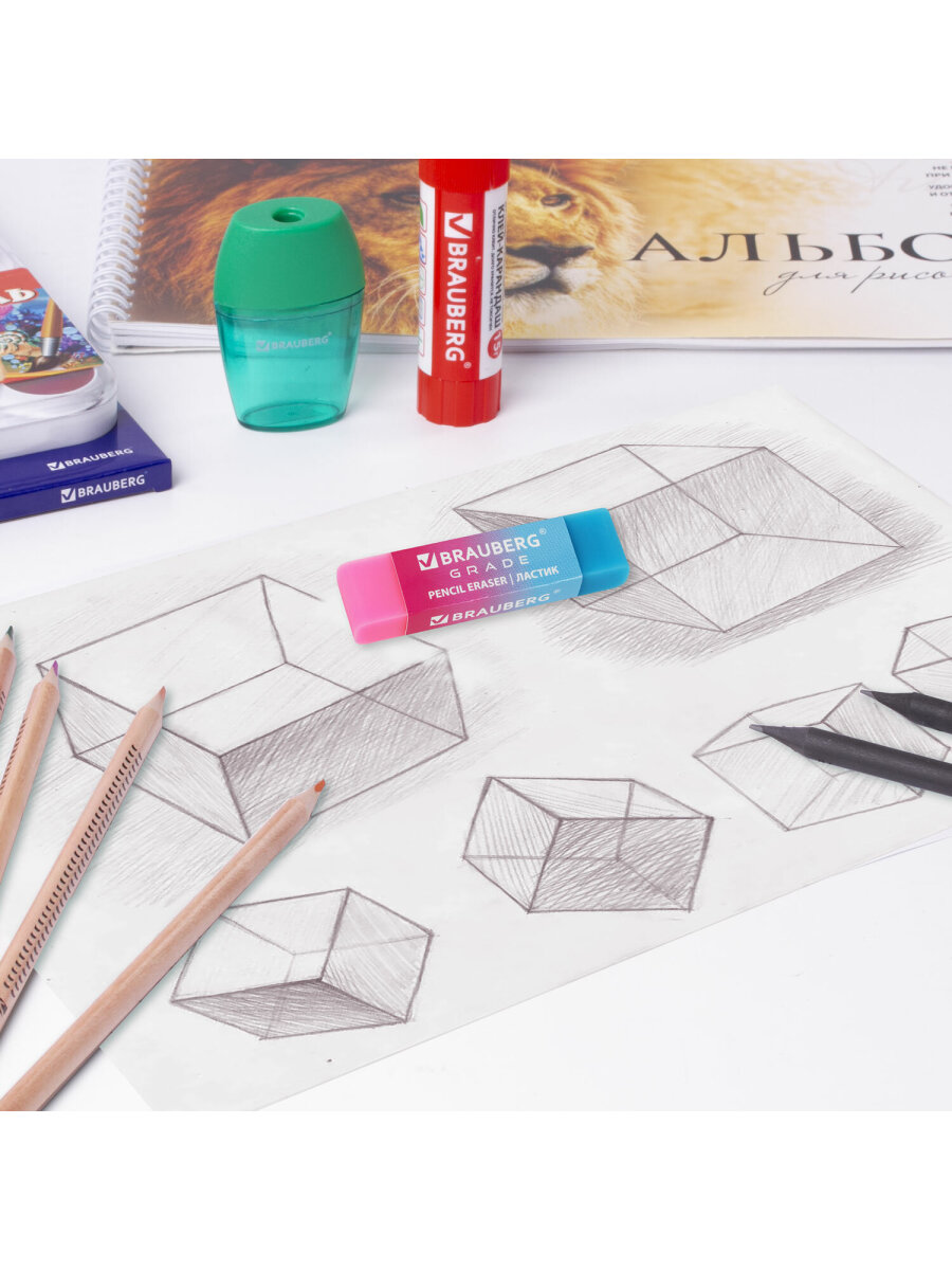 Ластик Brauberg 4 шт. - фото 12