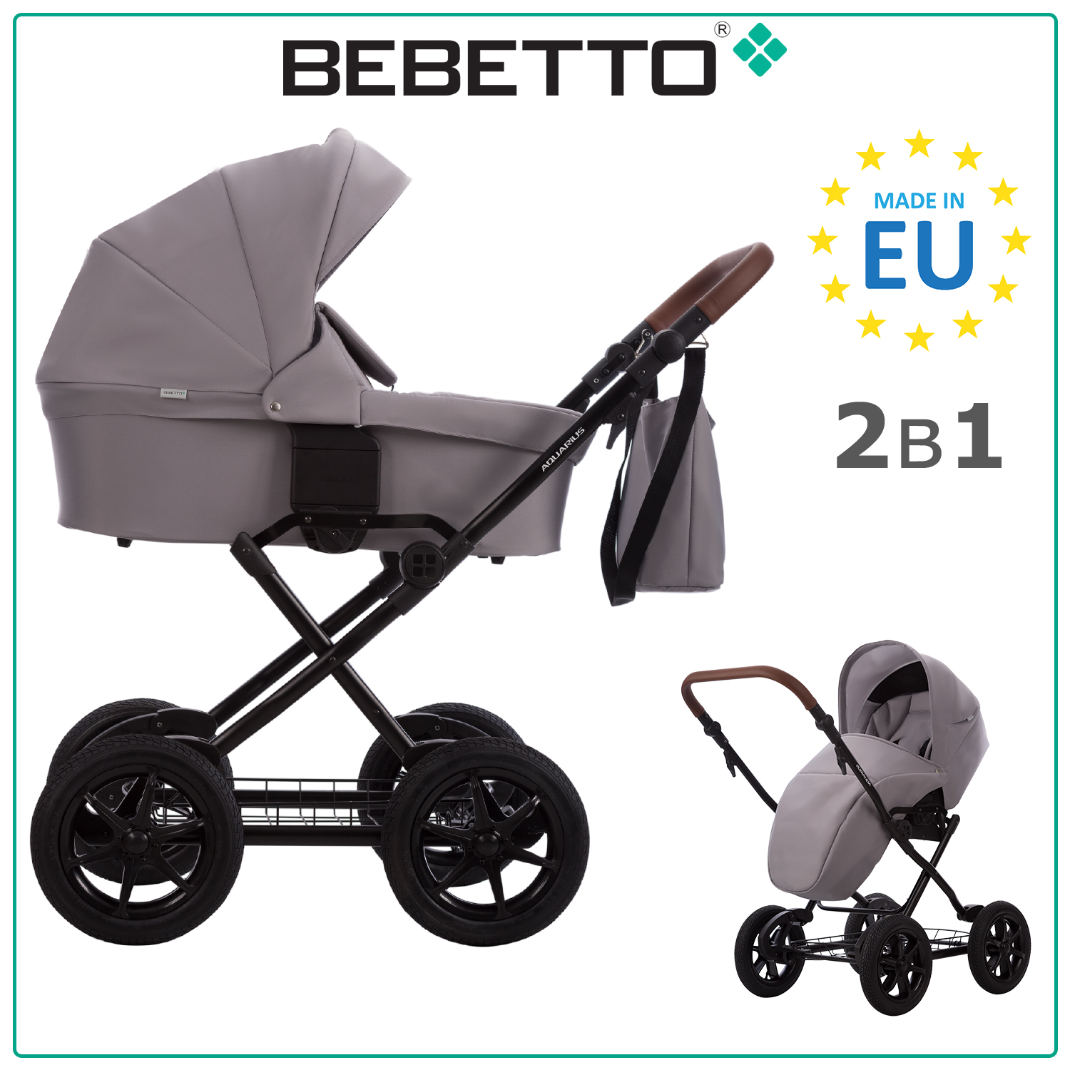 Коляска 2 в 1 Bebetto Aquarius - фото 1