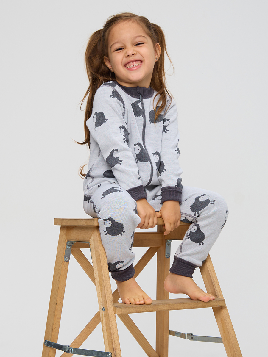 Термокомбинезон Dr. Wool DWWK16/овечкисерыймолочный - фото 9