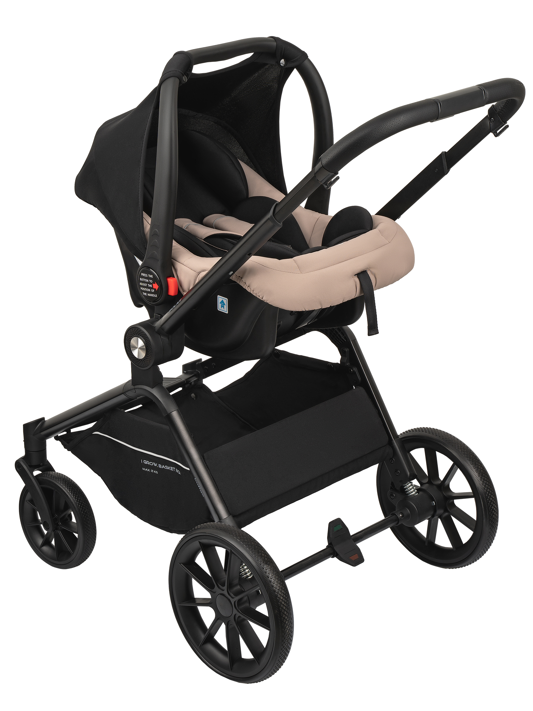 Коляска 3в1 Indigo Solar бежевый - фото 8