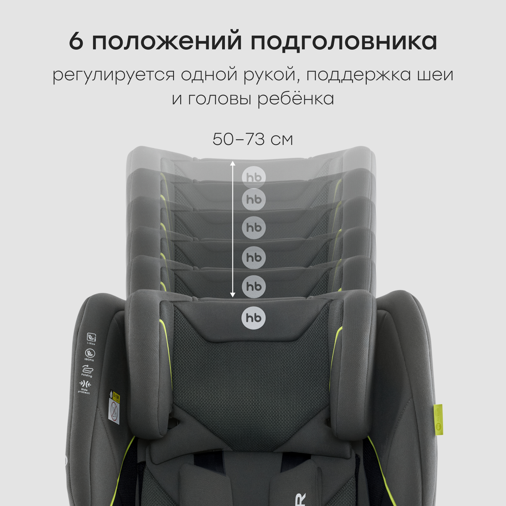 Автокресло Happy Baby Fixer Isofix 1/2/3 (9-36 кг) зеленый - фото 5