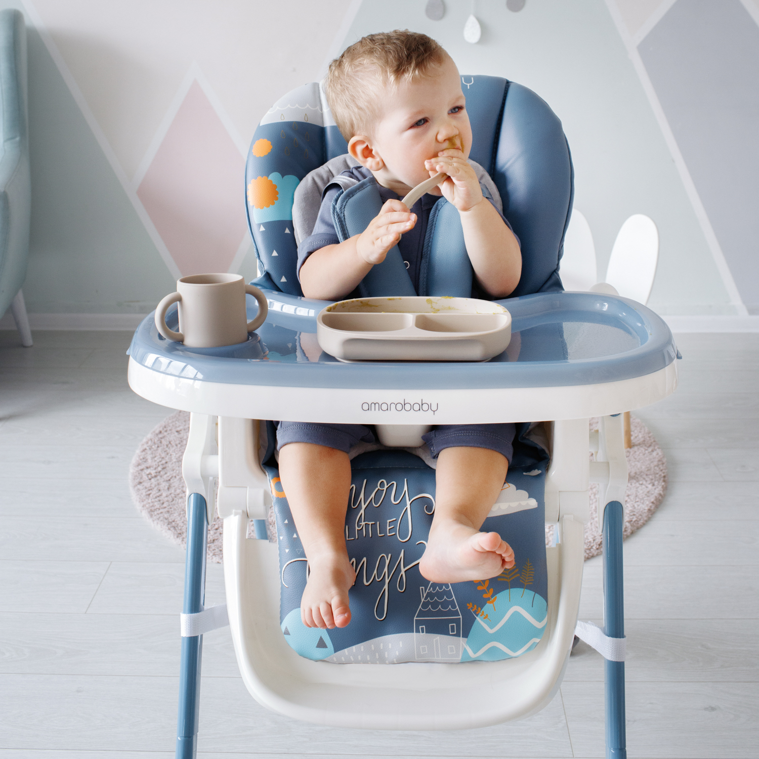 Стульчик для кормления Amarobaby Enjoy классический - фото 14