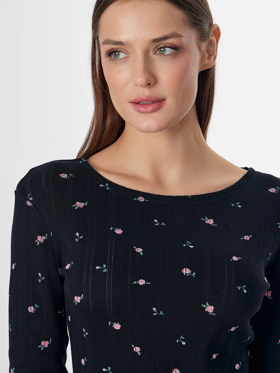 Пижама Mark Formelle (Марк Формэль) 592613/розочки на черном - фото 9