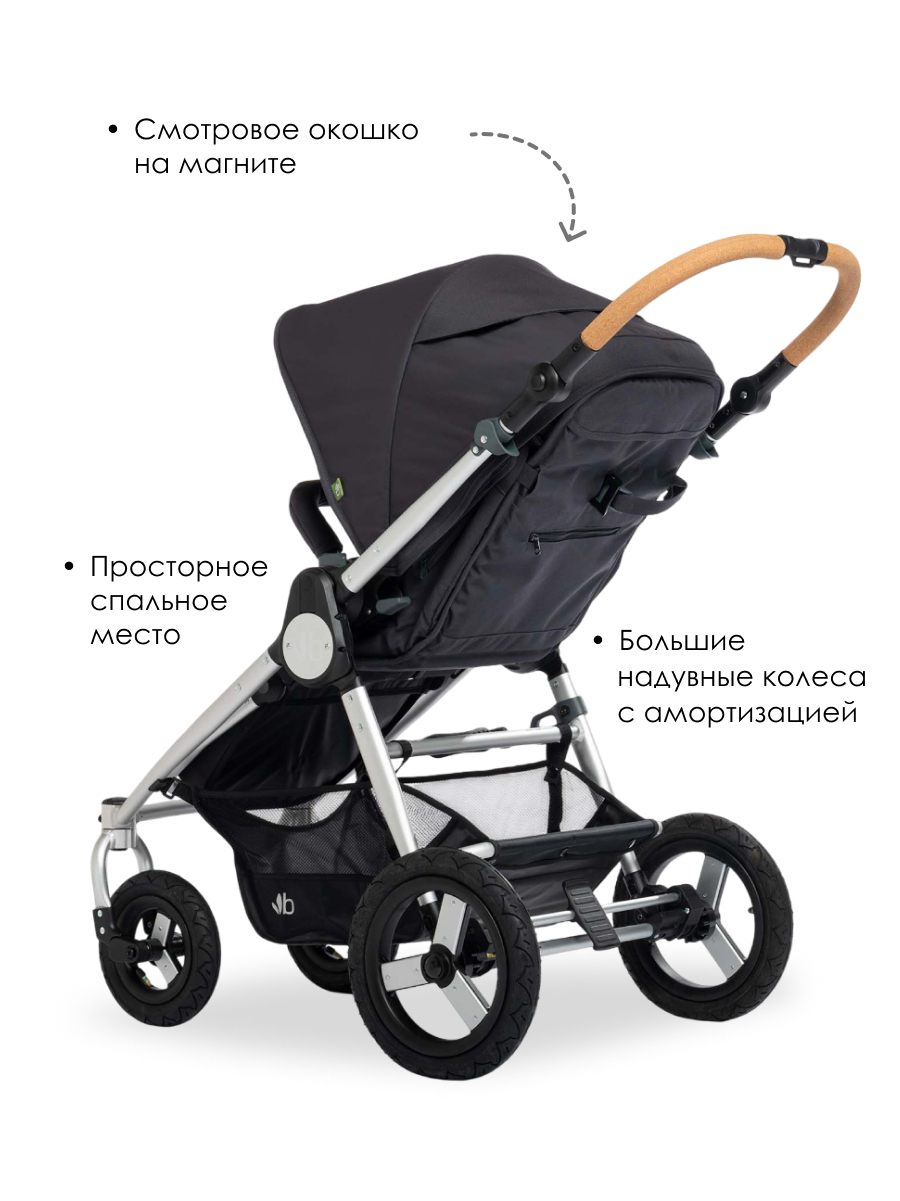 Коляска прогулочная Bumbleride Era 2025 / Dusk Premium серый - фото 4