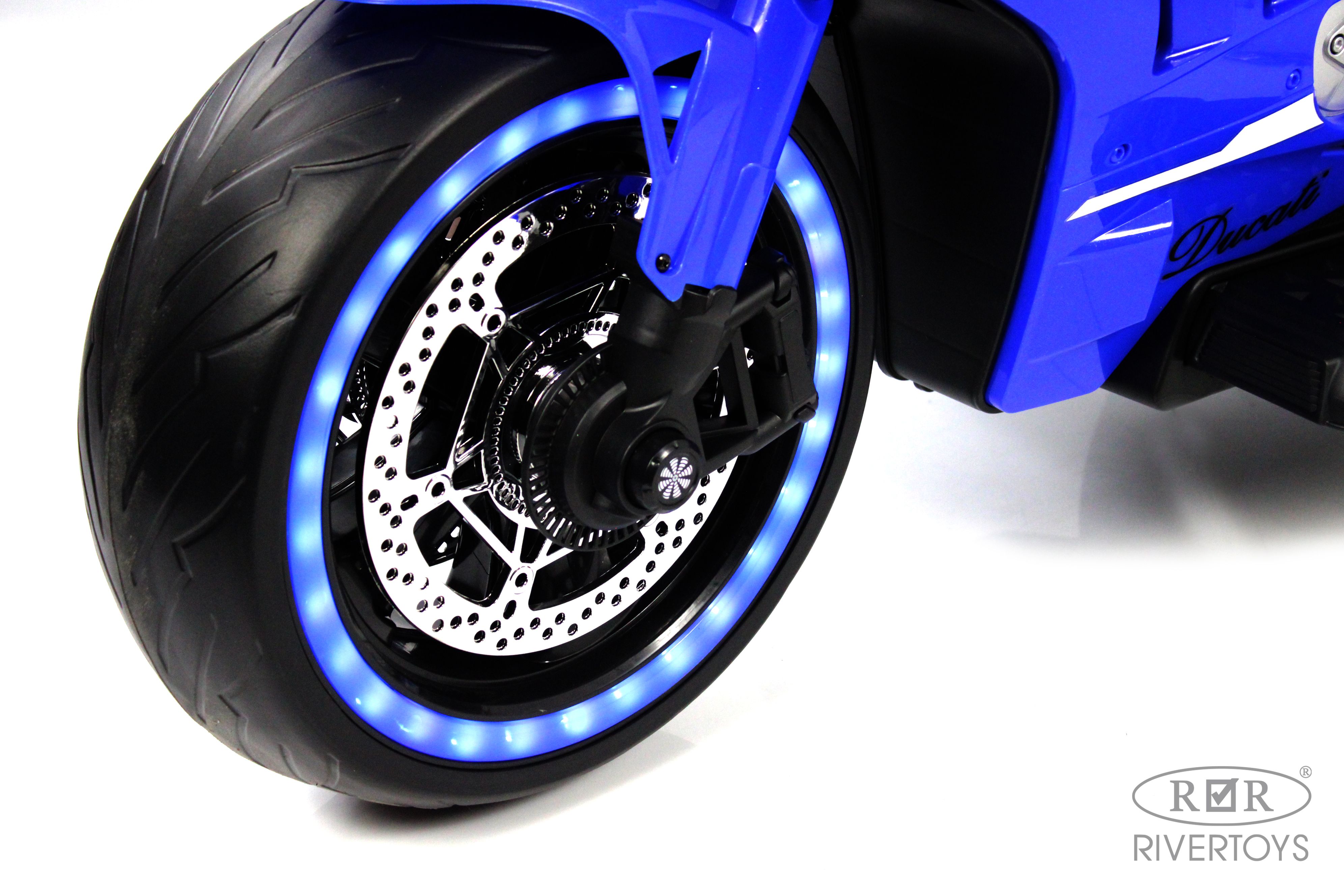 Электромотоцикл RIVERTOYS М777БХ-BLUE - фото 15