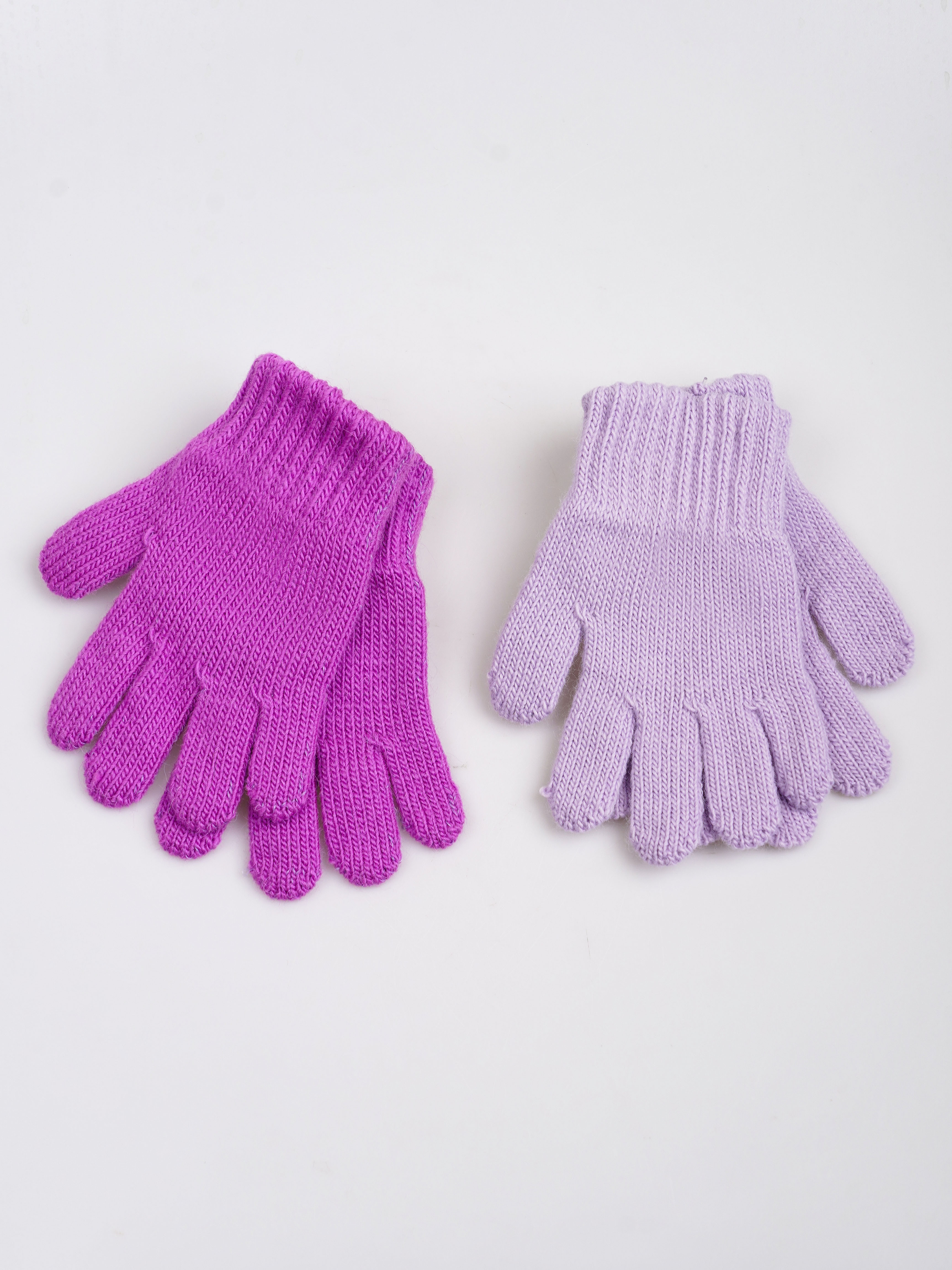 Перчатки 2 пары ПриКиндер U-W_232821 Цвет: Светло-сиреневый/сиреневый - фото 1