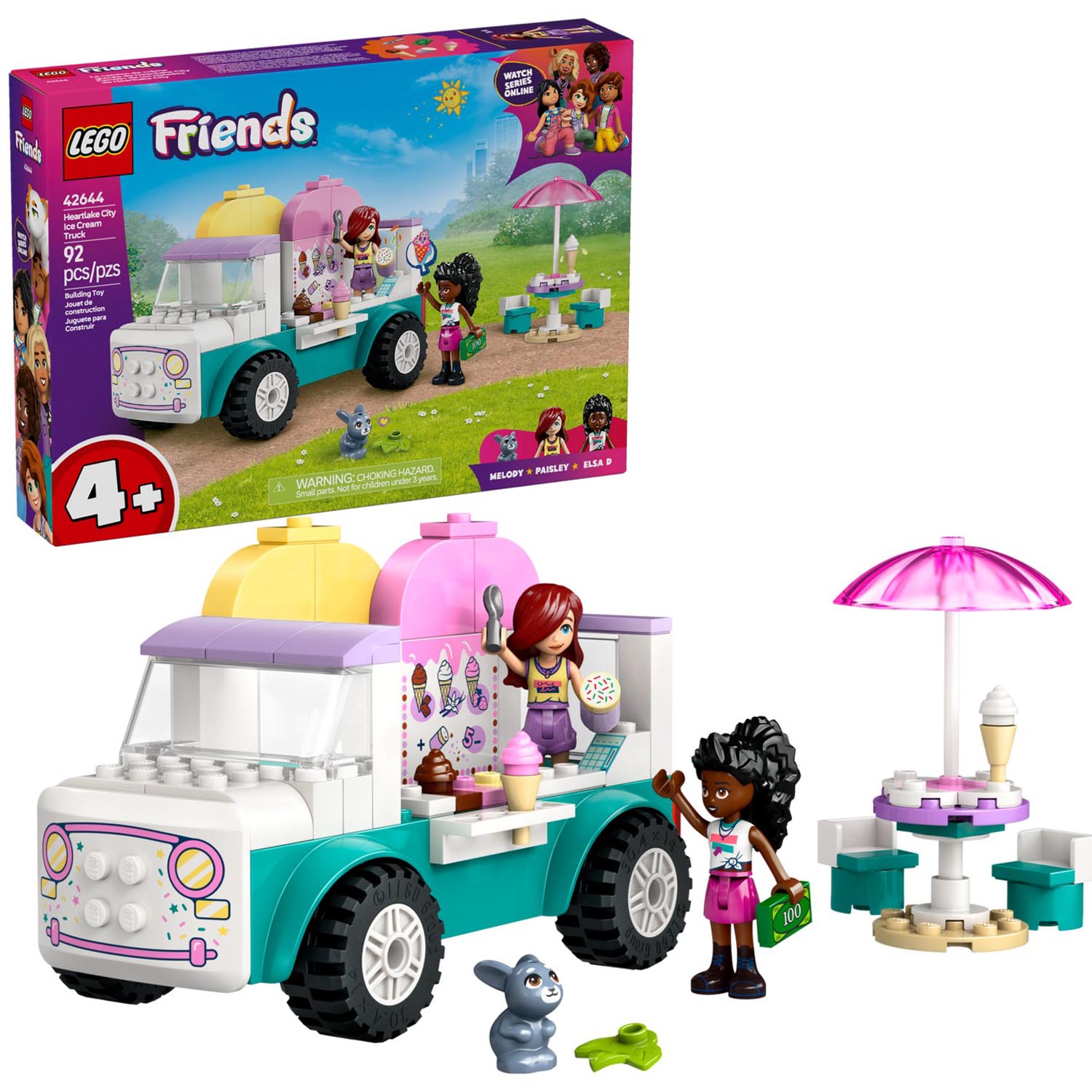 Изображение товара Конструктор LEGO Friends Грузовик с мороженым 92 детали для детей 4+
