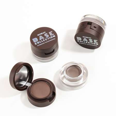 Тени и гель для бровей ISCREAM Base 2 в 1 тон 01 (dark taupe)
