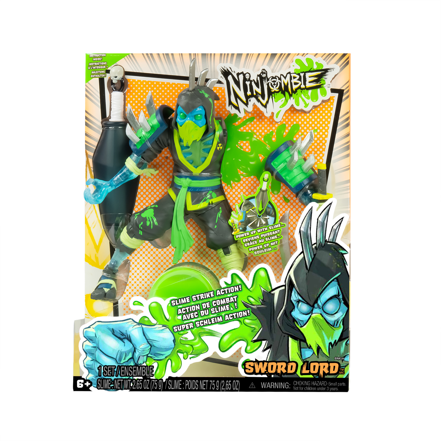 Игровой набор Ninjombie со слаймом Сворд Лорд - фото 1