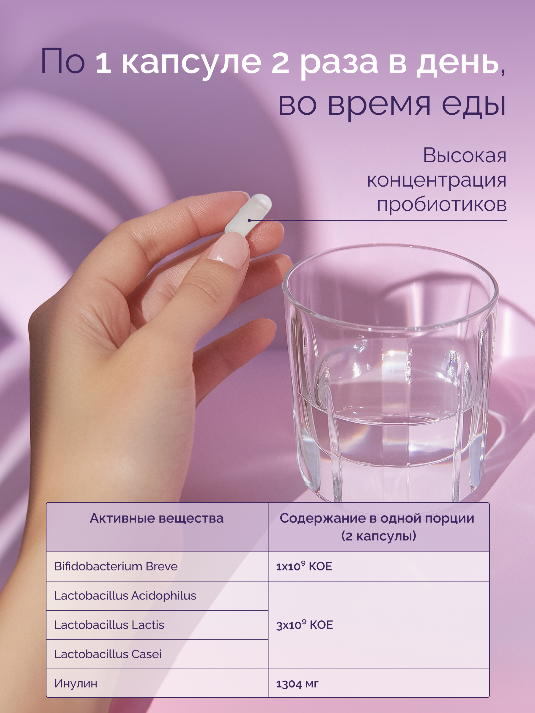 Пребиотики и пробиотики с инулином MedCraft 60 капсул - фото 4