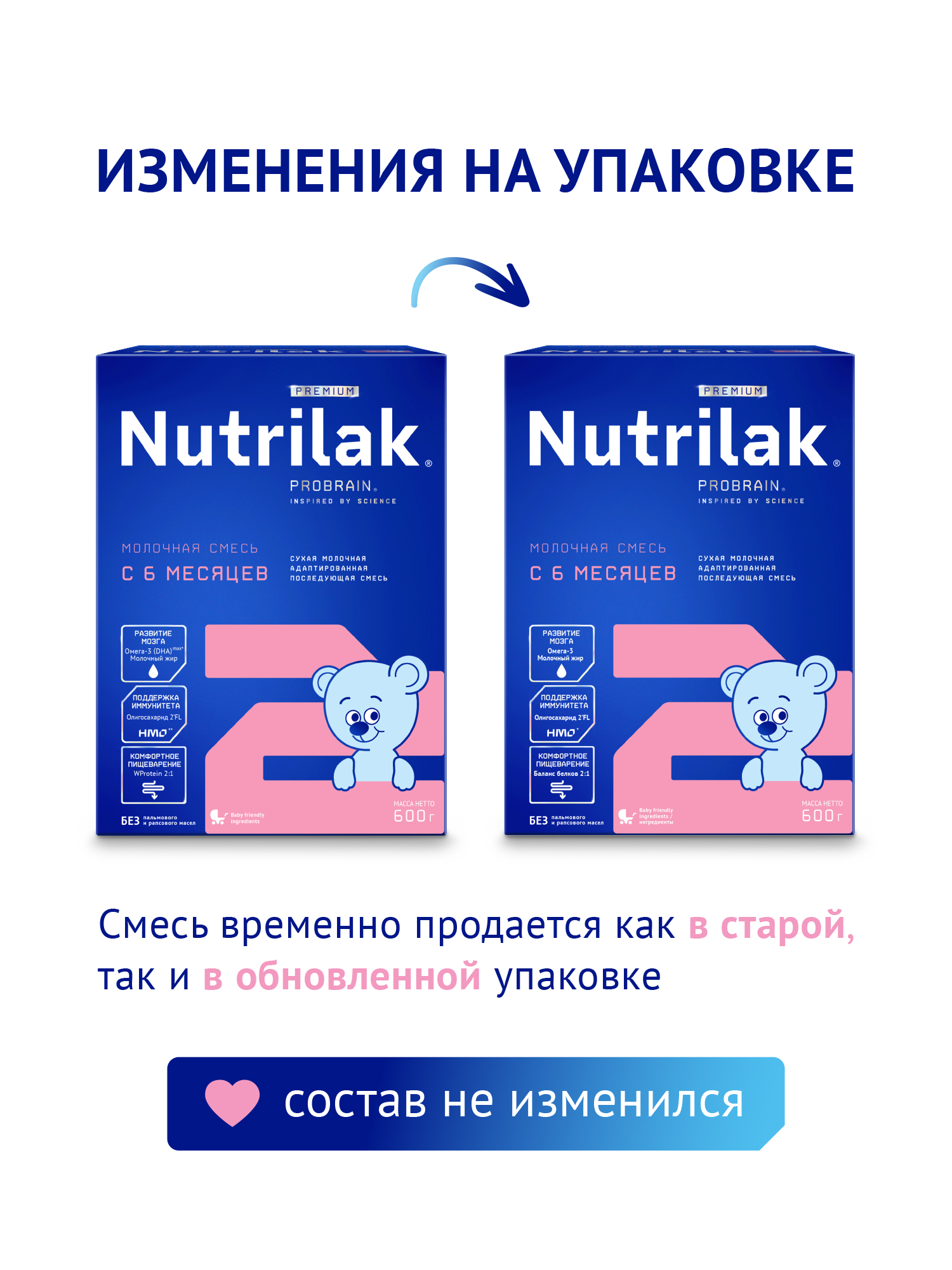 Смесь молочная Nutrilak Premium 2 с 6 месяцев 600г - фото 2