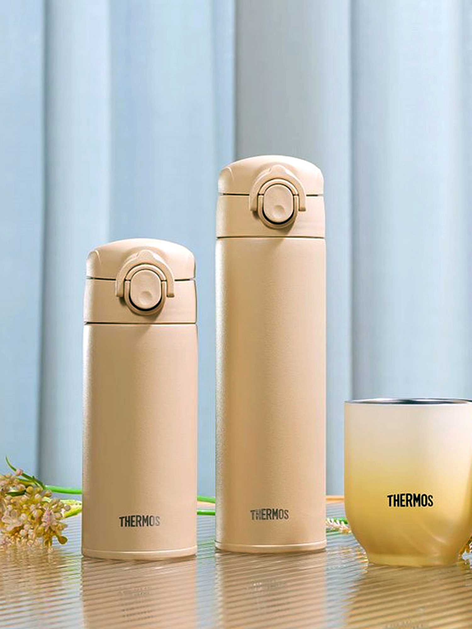 Термокружка для чая кофе 350 мл THERMOS JOK-350 песочная – нержавеющая сталь герметичная тепло/холод 12/12 часов - фото 11