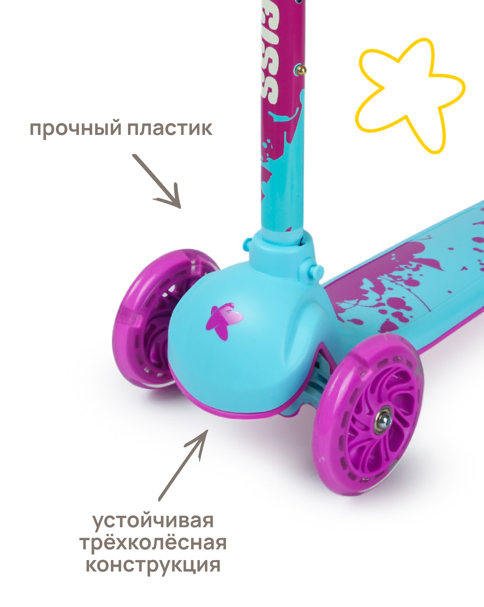 Самокат Kreiss трехколесный - фото 7