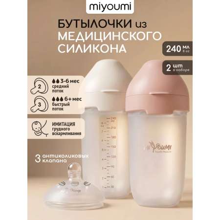 Бутылочка Miyoumi Anti-Colic 240 мл 2 шт.