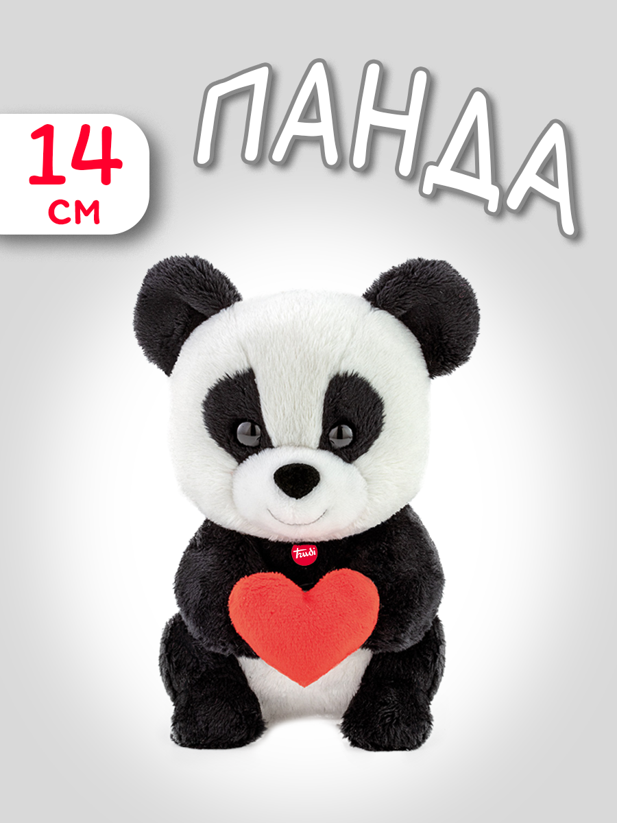 Мягкая игрушка Trudi Панда с сердечком делюкс - фото 1