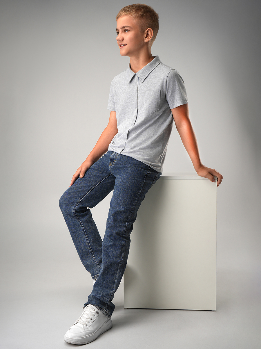 Футболка-поло HappyFox HF55152серыймеланж - фото 7