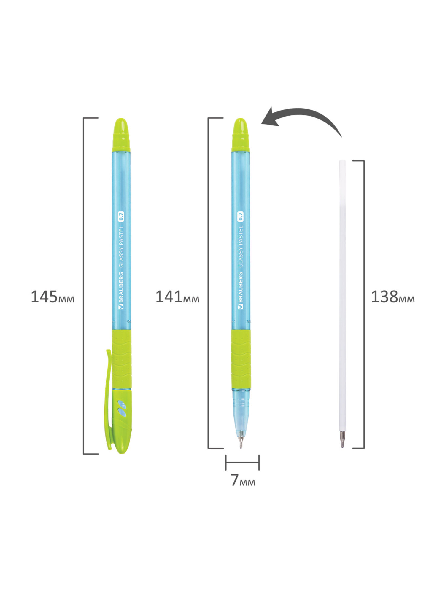 Ручка шариковая Brauberg 4 шт. - фото 13