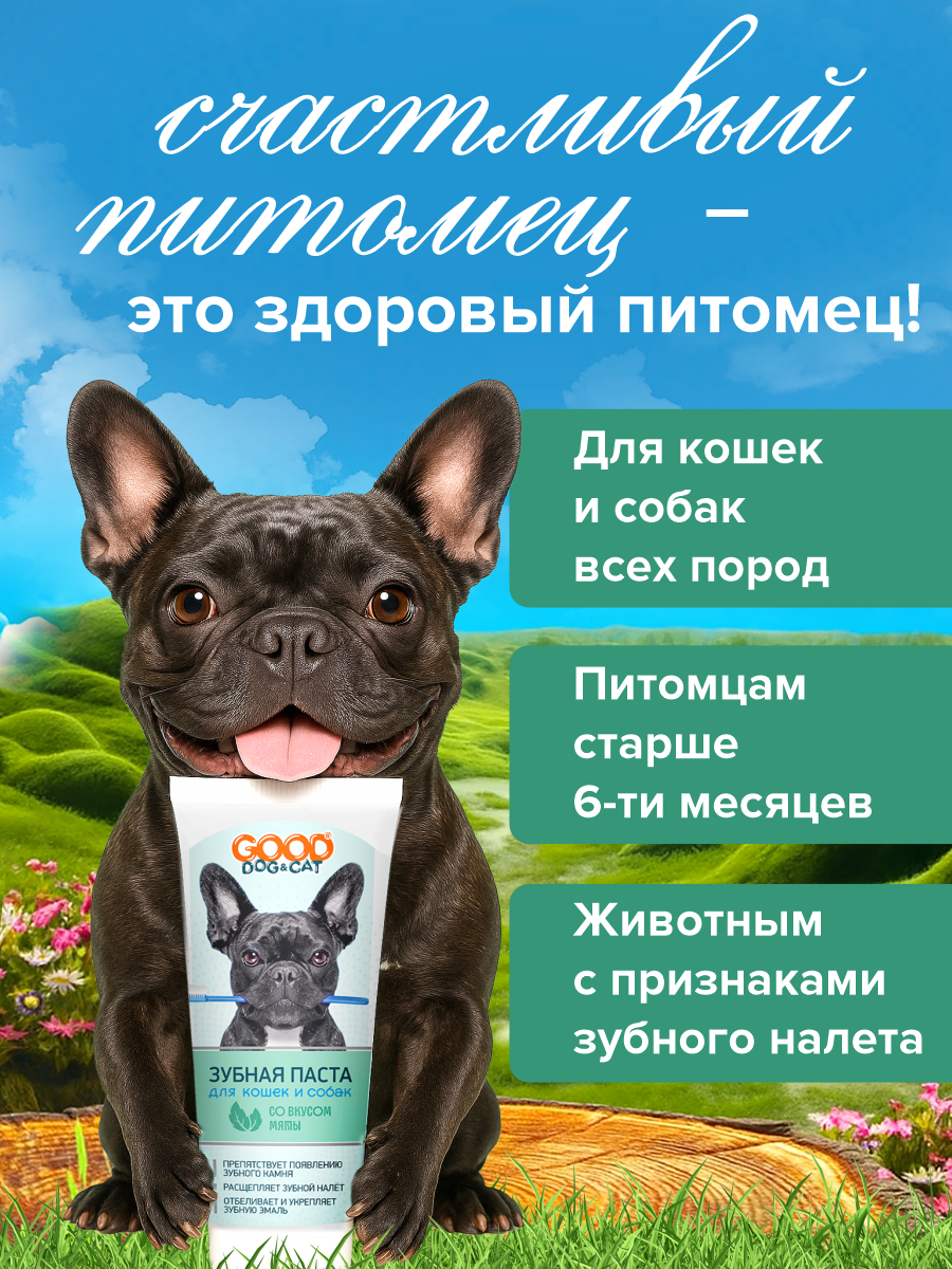 Зубная паста для кошек и собак GOODR Dog&Cat со вкусом мяты 75мл - фото 3