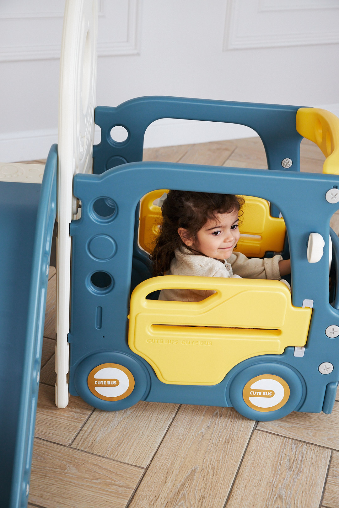Игровой комплекс UNIX Kids Bus yellow с горкой и баскетбольным кольцом - фото 23
