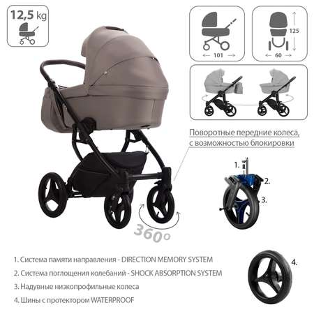 Коляска 2 в 1 Bebetto Luca