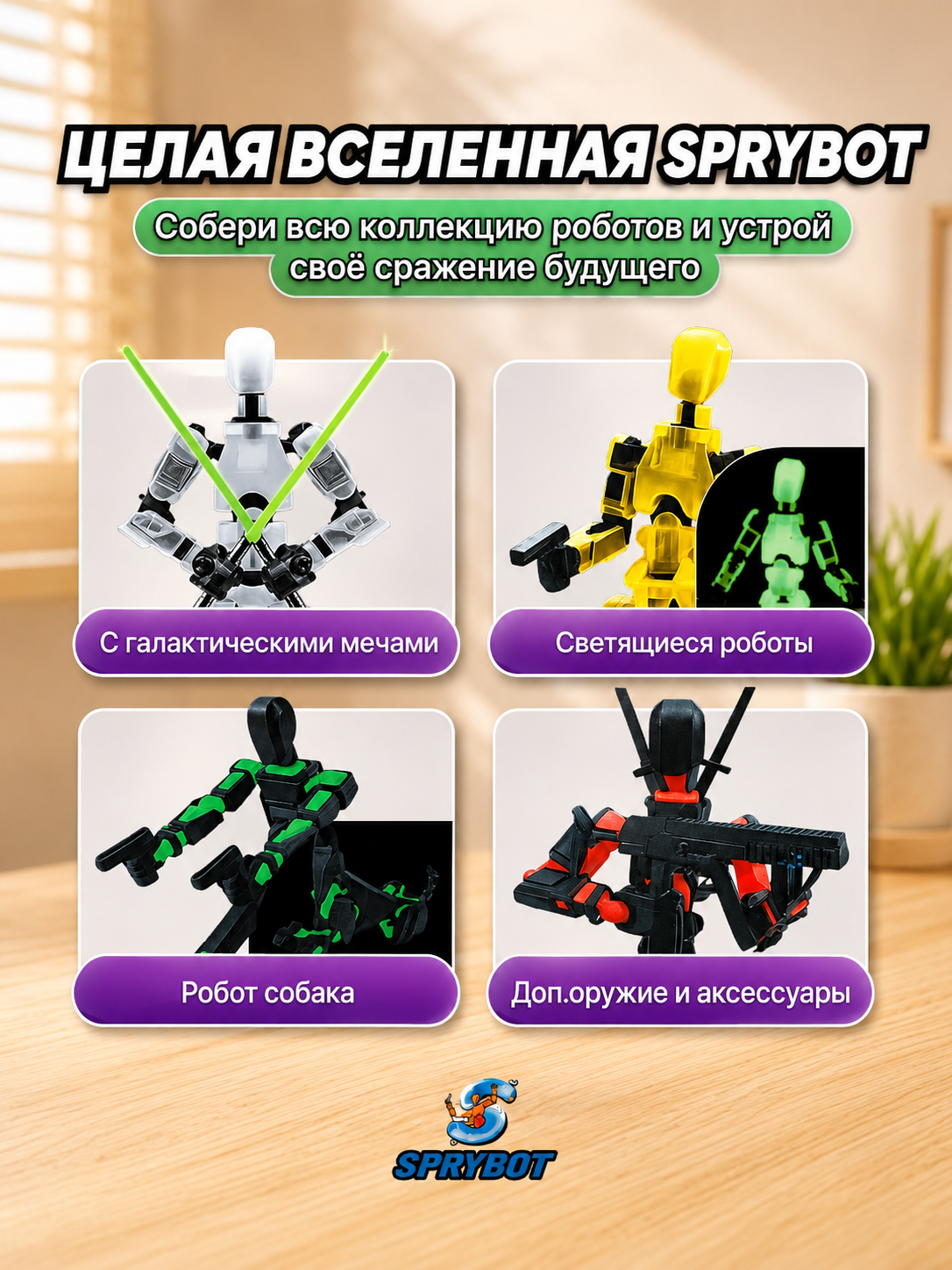 Игровой набор TrendToys Шарнирные сборные роботы 3шт - фото 8
