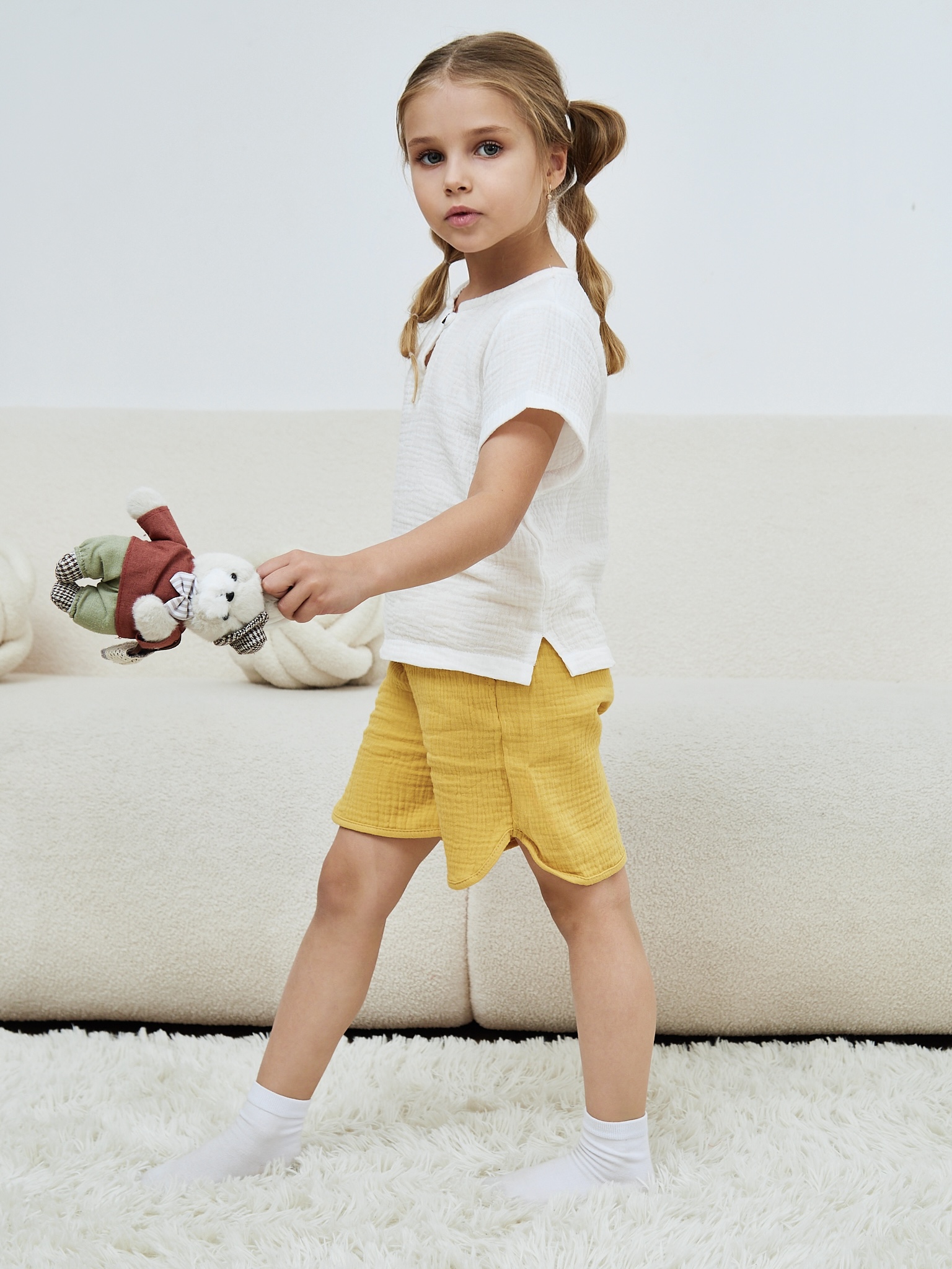 Шорты MOUN Шорты_муслин_горчичный - фото 13